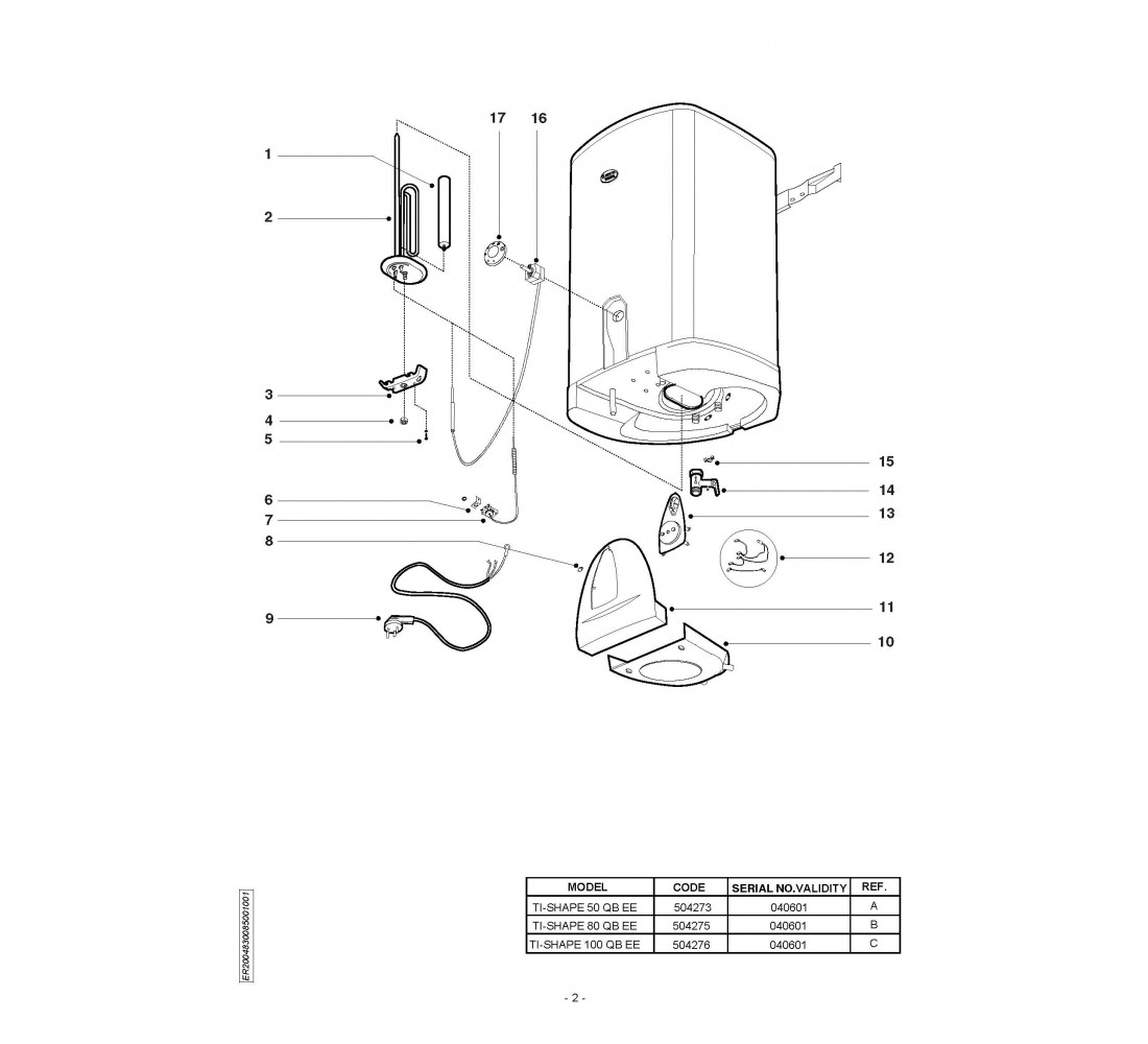 ARISTON TI-SHAPE 50, 80, 100 QB EE